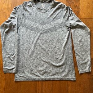 Nike Running Heather Gray Long Sleeve Men's Tee